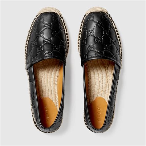 gucci leather espadrille flat|Gucci leather espadrilles women.